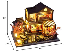CUTEBEE dollhouse kit assembly steps assist beginners with the project.