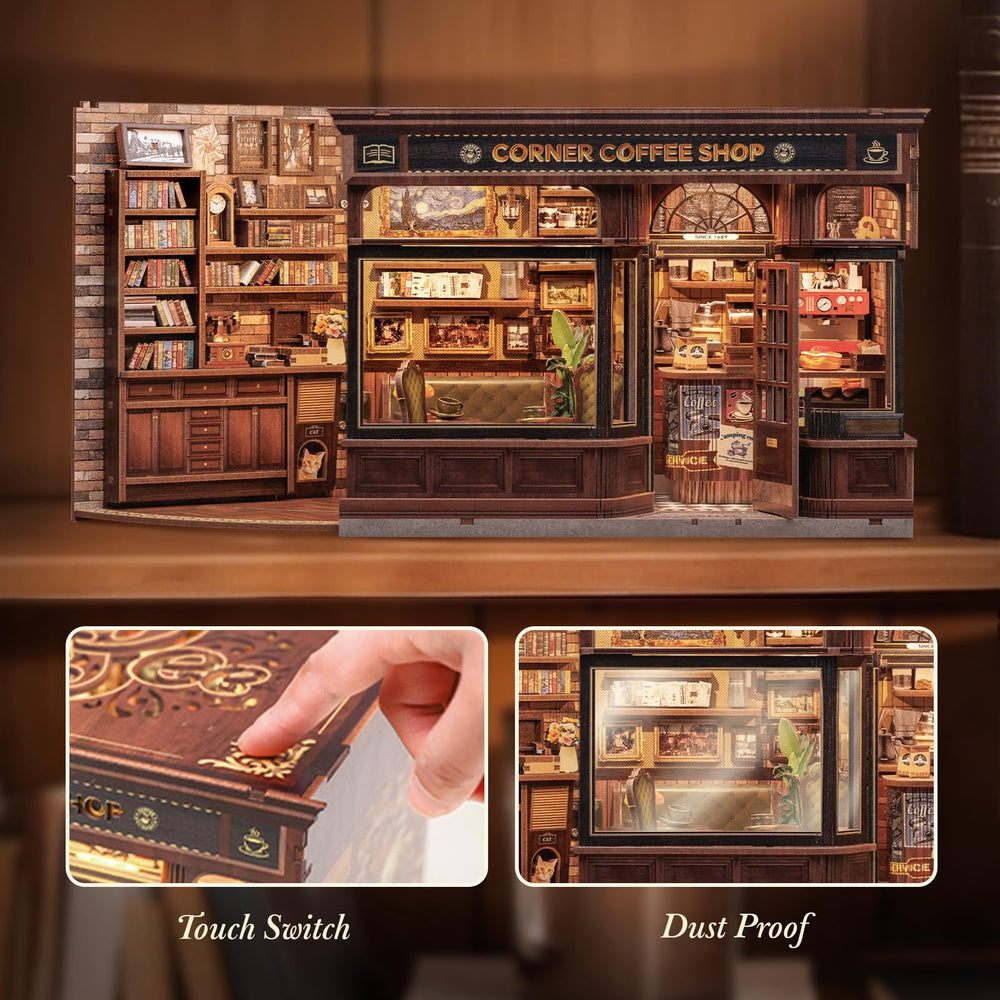 CUTEBEE Miniature Bookstore Kit for cozy desk or shelf display.