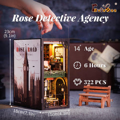CUTEBEE shelf decor miniature scene enhances home or office aesthetics.