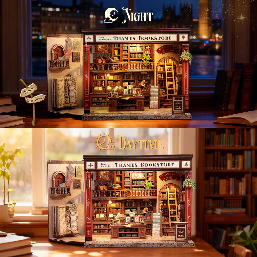 CUTEBEE Thames Bookstore Kit interchangeable storefronts offer versatile vintage looks.