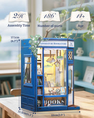 Cutefun Book Nook Kit LED bookshelf insert glows softly for a cozy reading nook