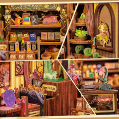 Cutefun Book Nook Kit soft light display enhances cozy workspace