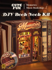 Cutefun Memories Music Bookshop diorama highlights a cozy blend of books and records