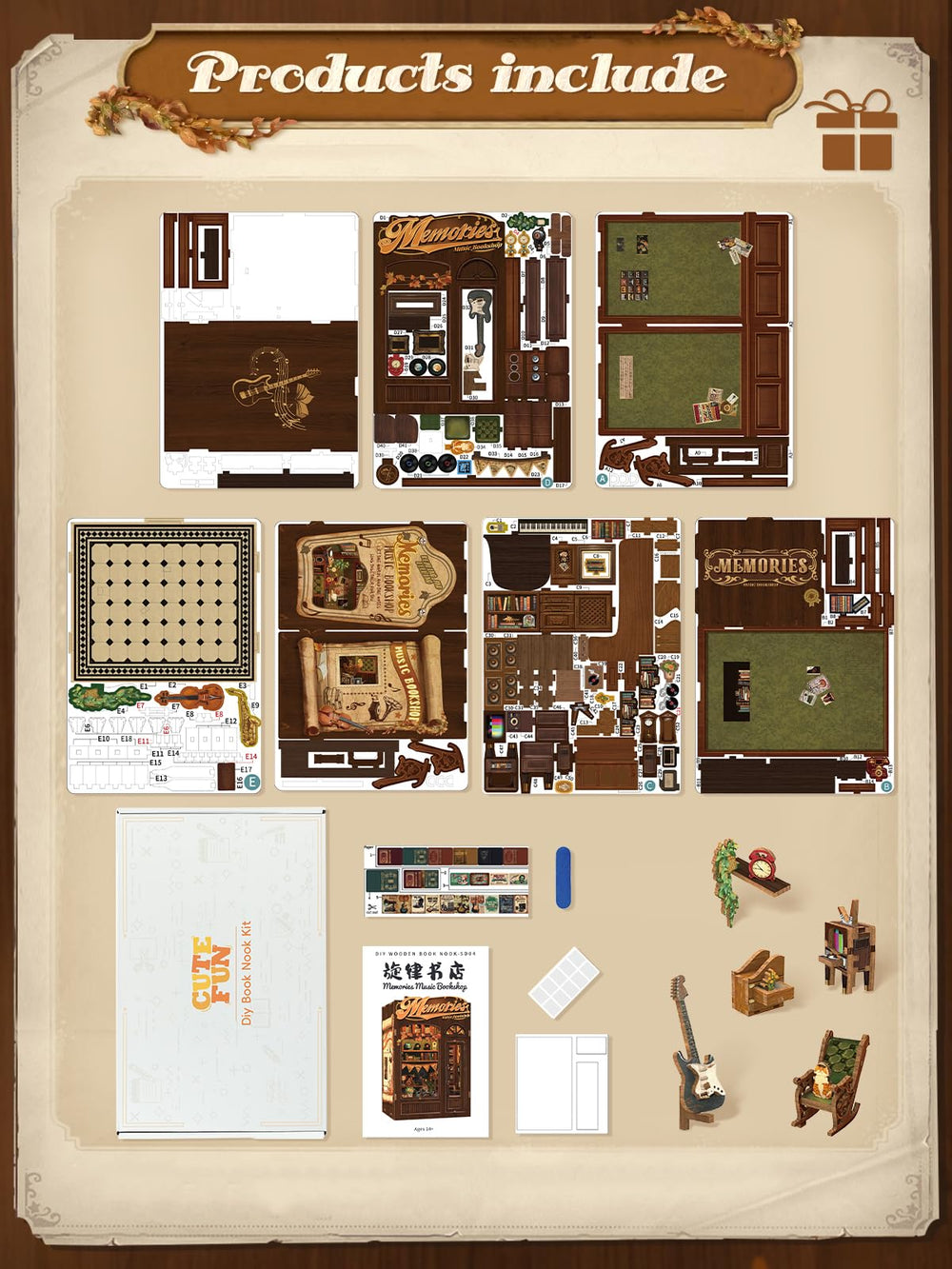 Cutefun Packaged Parts List confirms complete kit for a smooth DIY experience