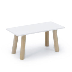 Cutemini dollhouse coffee table with natural wood finish for 1:12 scale displays.