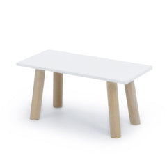 Cutemini miniature table in natural wood finish enhances 1:12 scale dioramas.