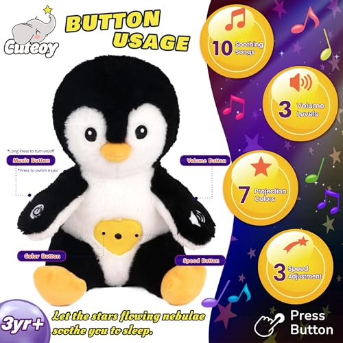 Cuteoy penguin plush features a soft tummy for comforting cuddles.