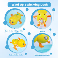 Cuterabit yellow duck glides across water, encouraging grasp and fine motor play.