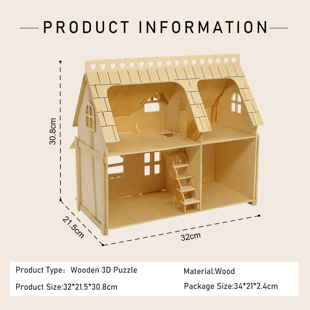 CUTEROOM 3D Puzzle House duplex offers versatile display options for living spaces.