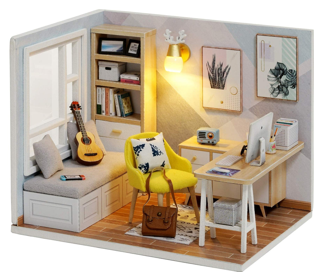 Cuteroom QT doll house kit front view for cozy shelf display