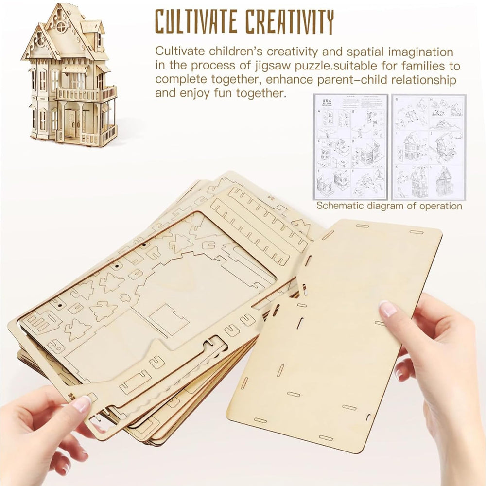 CUTEROOM wooden-puzzle materials emphasize non-toxic, eco-conscious construction for safe crafting.