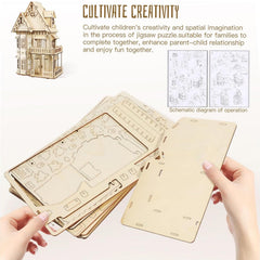 CUTEROOM wooden-puzzle materials emphasize non-toxic, eco-conscious construction for safe crafting.