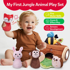 CuteZone Bunny rattle plush for easy grasp and hand coordination