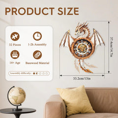 Cutywood adult puzzle clock kit promotes hands-on learning and problem solving.
