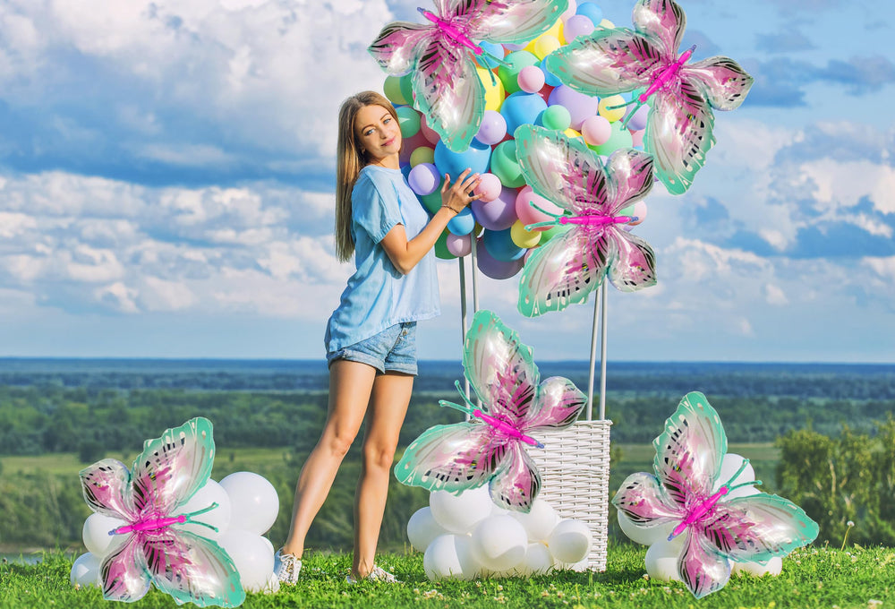 CUUSNNY pink-blue butterfly balloons perfect for wedding backdrops