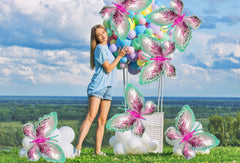 CUUSNNY pink-blue butterfly balloons perfect for wedding backdrops