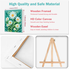 cviokrdu Wooden easel supporting a child painting upright