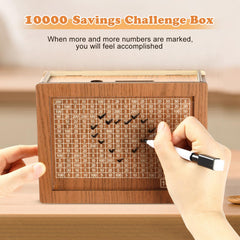 CVLDM wooden piggy bank detail, smooth finish ideal for room decor.