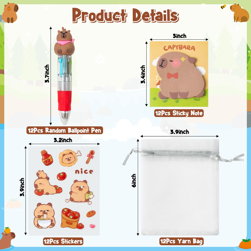 CY2SIDE capybara sticky notes ideal for colorful reminders and study humor