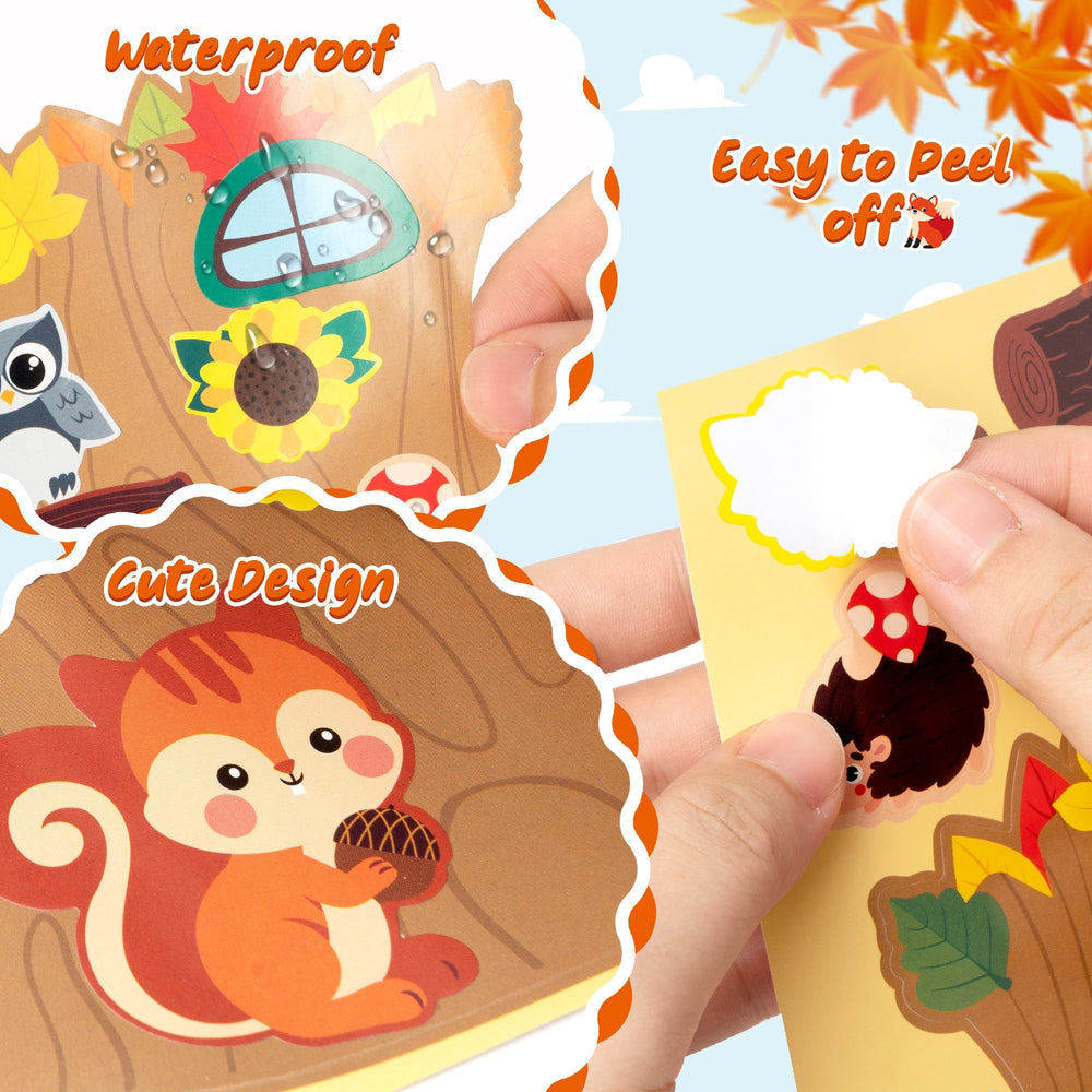 CY2SIDE hedgehog face stickers for cozy fall classroom displays