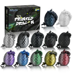 Cybermaker Black Dragon Eggs set viewed from front for display and collection.