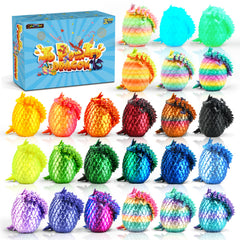 Cybermaker dragon egg set in vibrant colors enhances playful fantasy decor