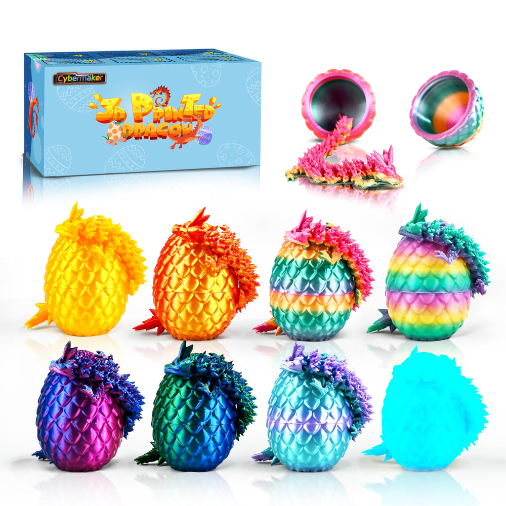 Cybermaker dragon egg with vivid colors adds striking desk decor and play appeal.