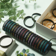 CYCLUSIVE student wearing wristbands at school for focus and positivity.