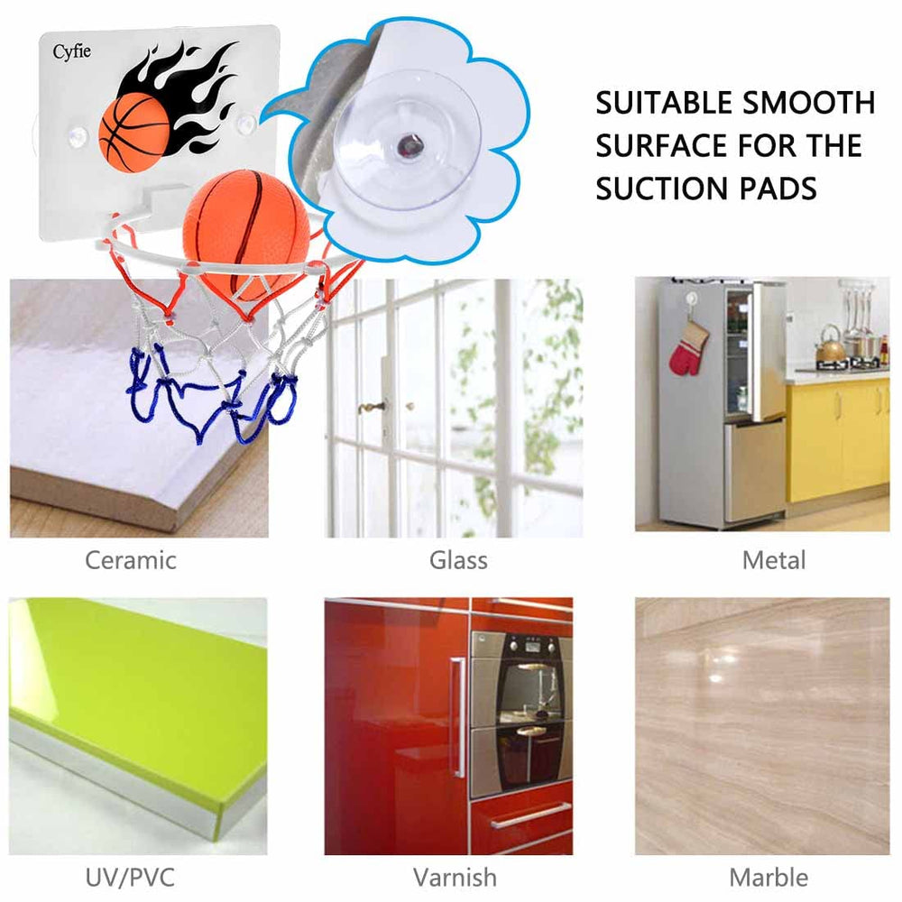 Cyfie indoor outdoor basketball toy fits showers, pools, and playrooms.