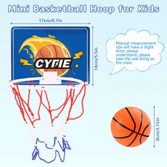 Cyfie mini basketball hoop in bedroom play corner for kids