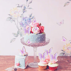 Cyodoos butterfly topper adds wedding cake sparkle and subtle decor.