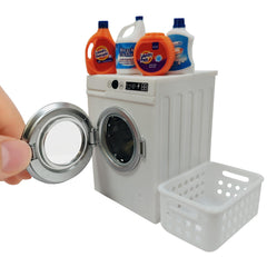 Cyraft 1:12 washing machine front view enhances dollhouse realism for daily-laundry scenes