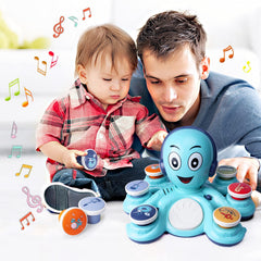 CYURMJUN octopus music toy features durable ABS plastic for long-lasting use.