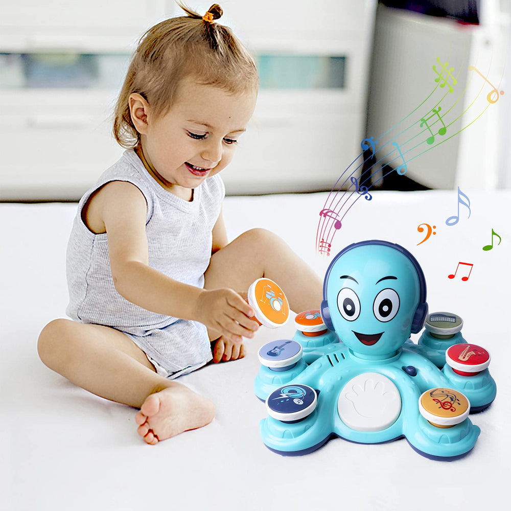 CYURMJUN octopus music toy helps children recognize instrument sounds through interaction.