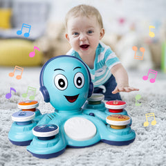 CYURMJUN octopus music toy has soft edges for safe handling by toddlers.