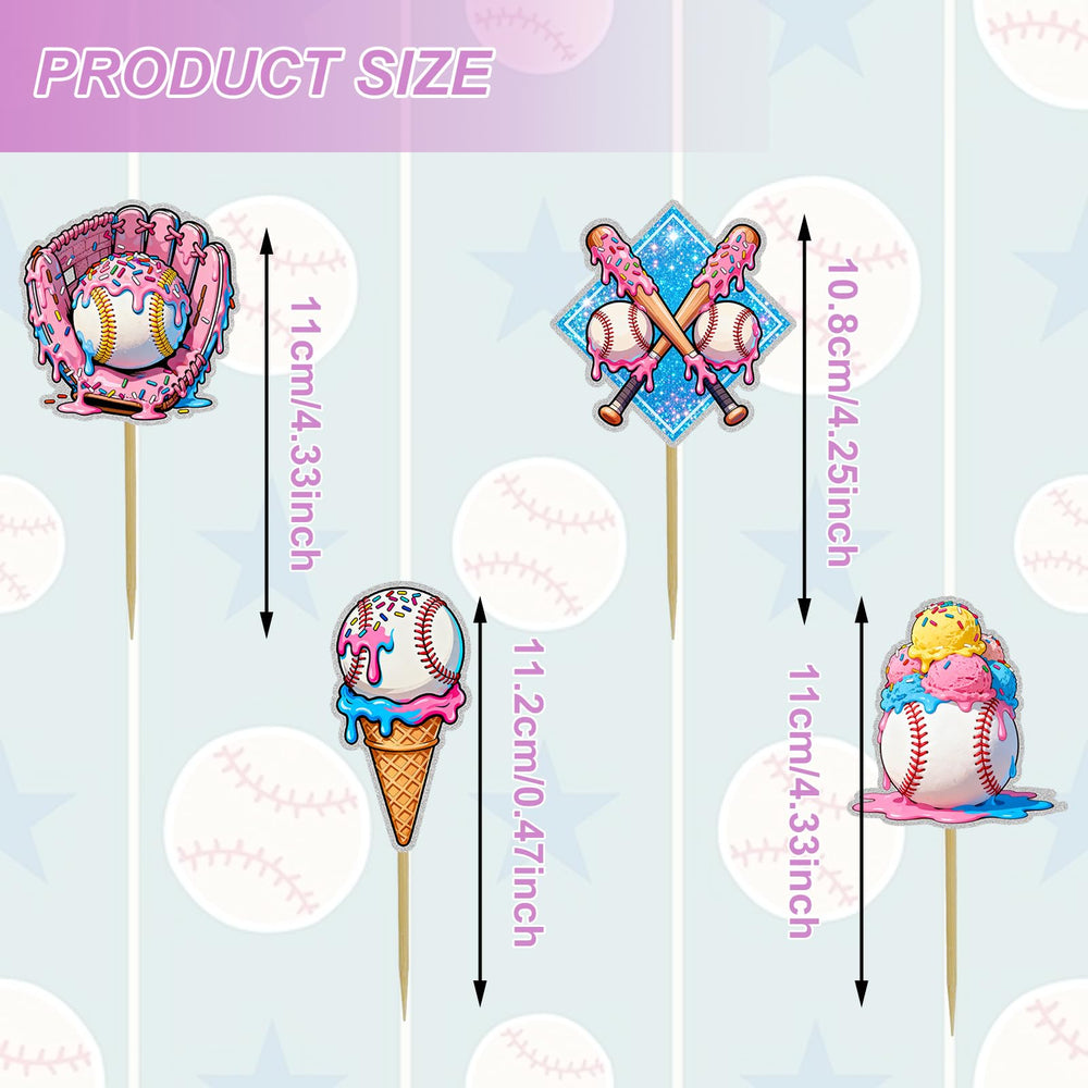 CYUXING baseball cupcake toppers preassembled save time and keep desserts intact.