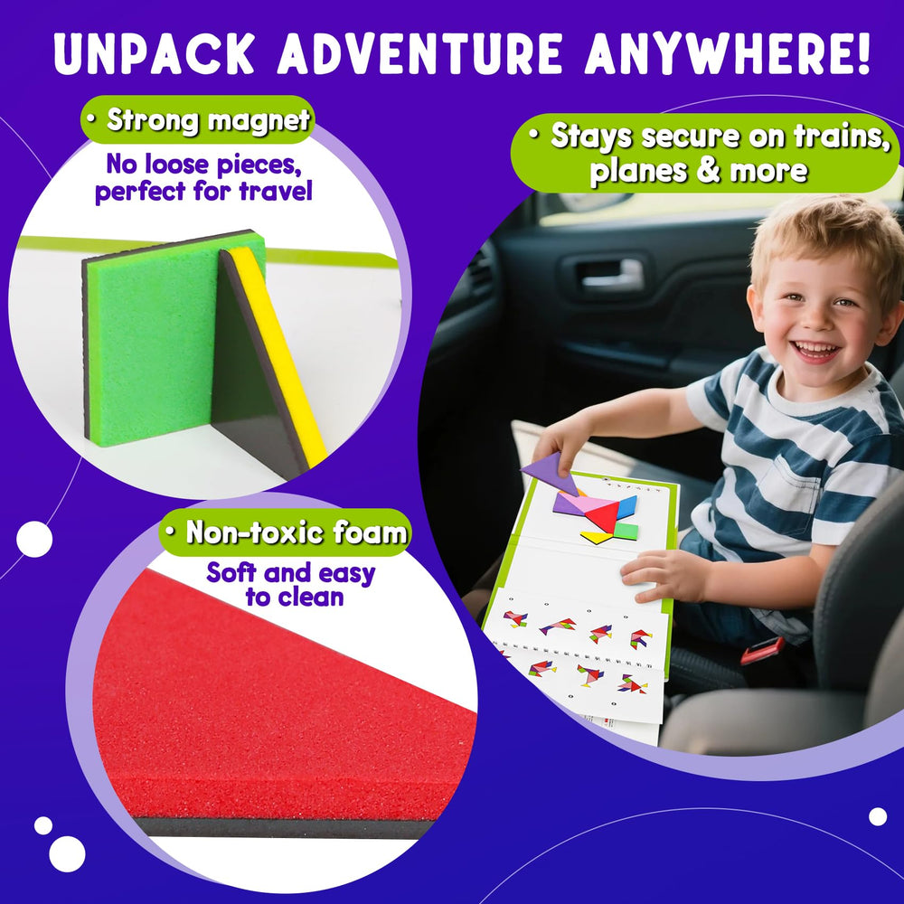368 patterns offer progressive challenges for kids and adults with CZTCDP tangrams.