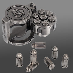 CZYY Bullet Dice D20 in polished metal for epic combat rolls.