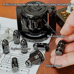 CZYY bullet D10 and D% dice, high-contrast reads for quick results.