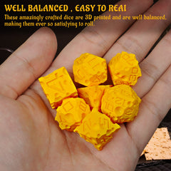 CZYY Cheese Dice D8 close-up with smooth edges for comfortable rolling.