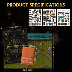 CZYY DND Battle Map Book: wet/dry erase surfaces let you improvise on the fly.