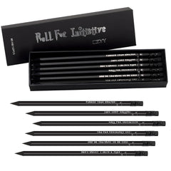 CZYY DND pencils with silver foil slogans for themed notes