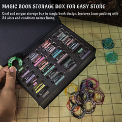 CZYY magic book storage box with foam padding keeps markers organized.