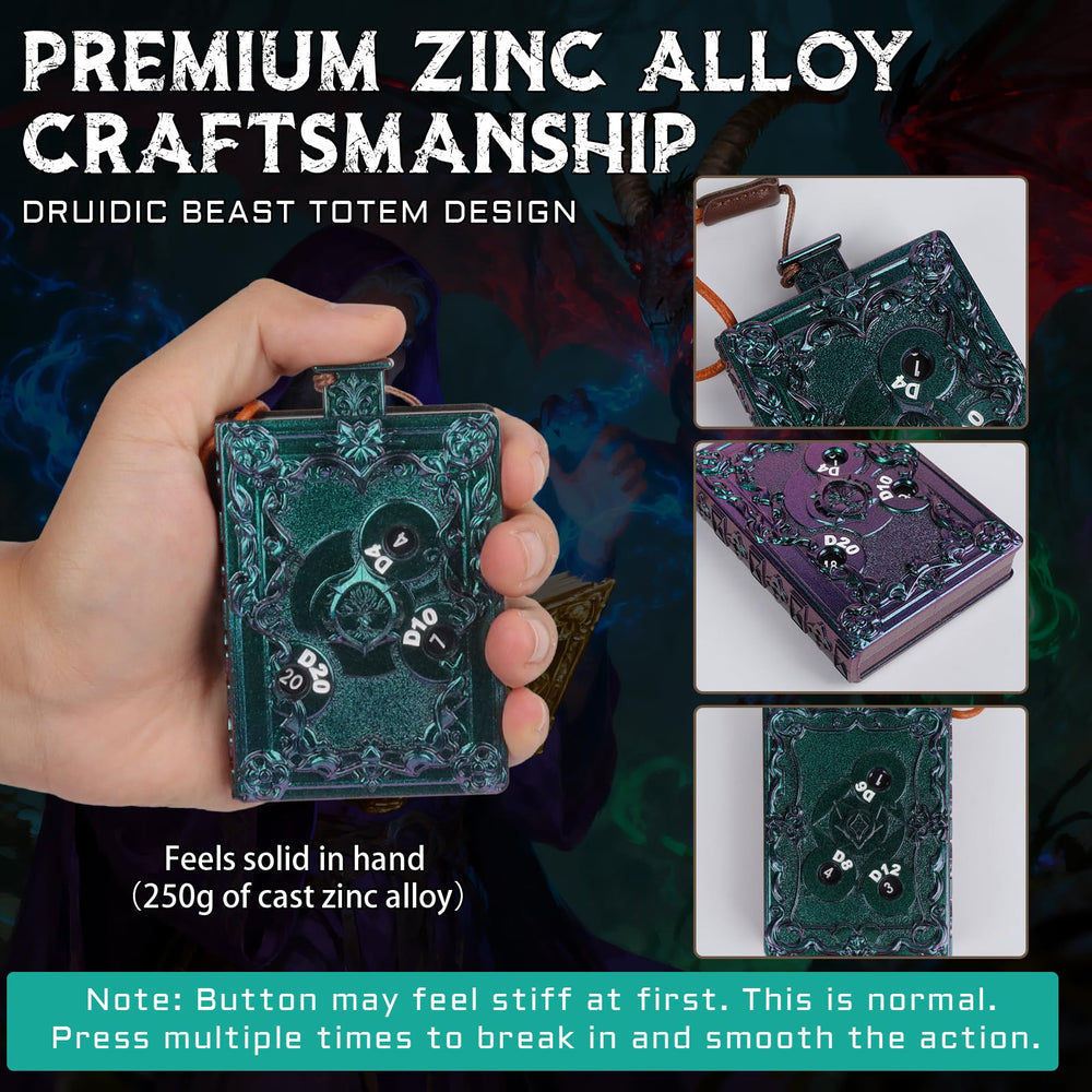 CZYY MinZerTRPG roulette dice spinner in action demonstrates smooth, silent rotation.