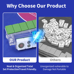 czzwak Mahjong Rack travels easily in the included storage box
