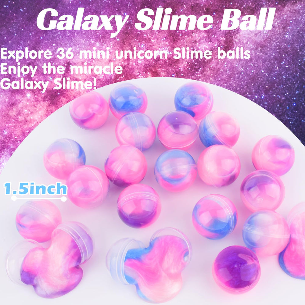 D'ALBA unicorn galaxy slime ball blue for kids' play and classroom rewards.