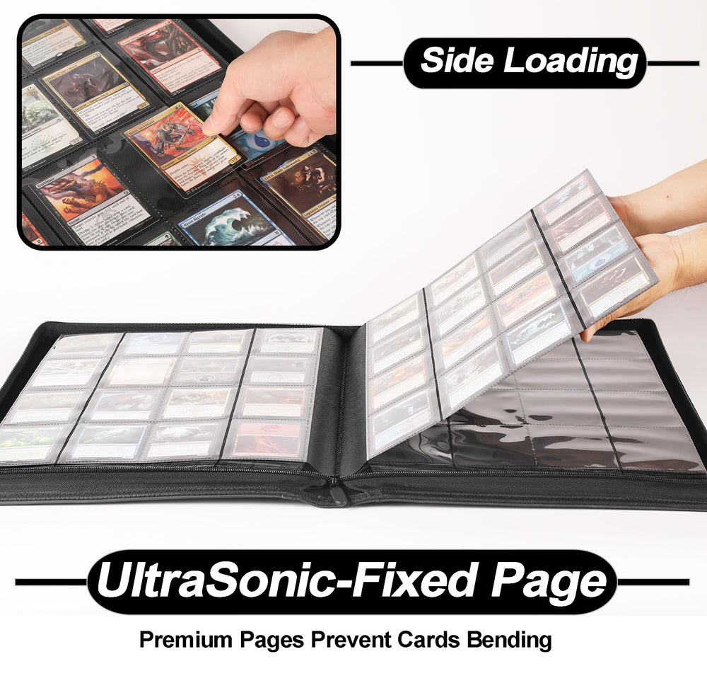 D DACCKIT binds 64 cards per page for organized storage.