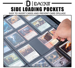 D DACCKIT binder supports standard trading cards for reliable organization