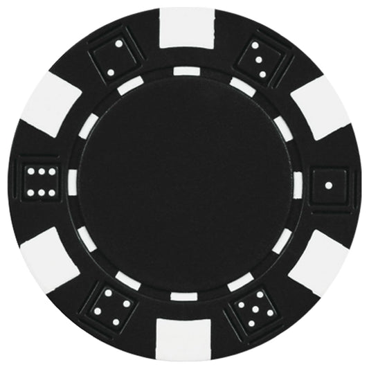 DA VINCI 50 dice-striped chip black top view balanced weight for smooth handling