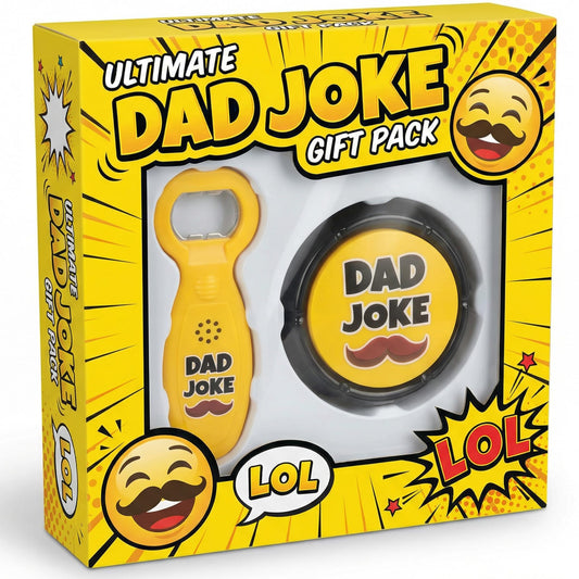 Dad Joke Button front view showcasing classic groan-worthy jokes for family fun.